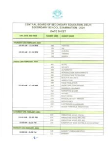 CBSE Board Exam 2023-24