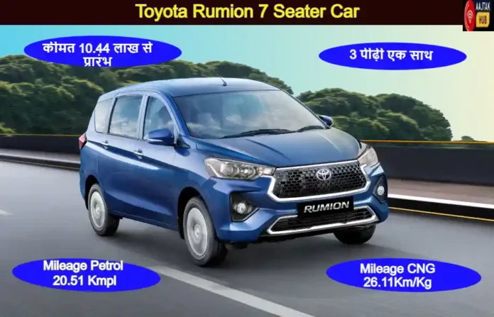 Toyota Rumion 7 Seater Price in India